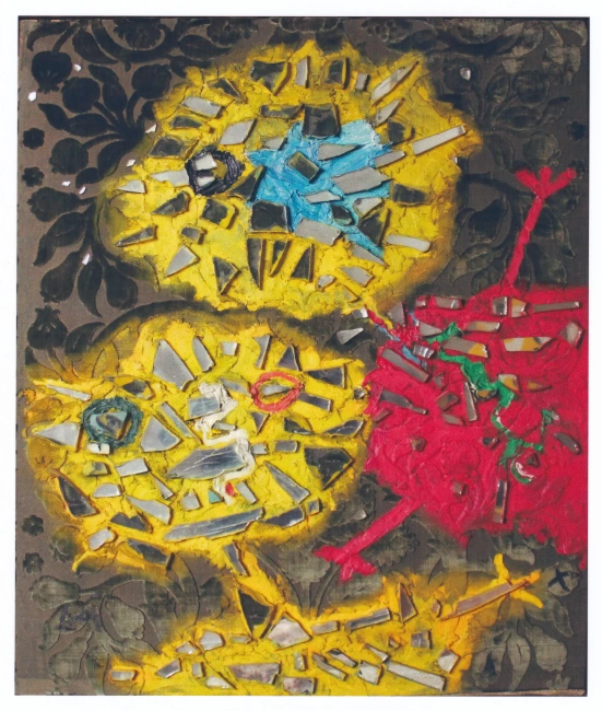 Enrico Baj - Deux personnages aux miroirs